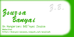zsuzsa banyai business card
